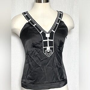 Etcetera silk/beaded tank